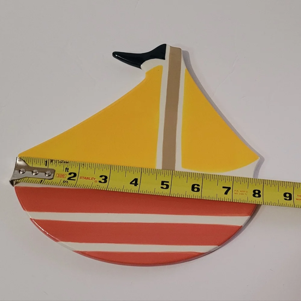 Coton Colors Retired Large Sailboat Nsutical Theme Attachment